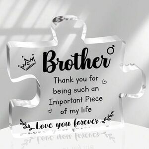 2 Clear Acrylic Puzzle Piece Decor